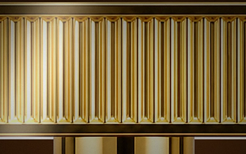 Close-up of the ribbed gold cap